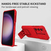 For Samsung Galaxy S24 FE 5G Stereoscopic Holder Sliding Camshield Phone Case(Red)
