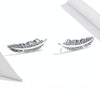 Retro Feather Earrings Sterling Silver Girls Earrings