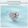 S925 Sterling Silver Platinum-plated Zircon Heart-shaped Flower Vine DIY Beads(SCC2739)