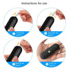130dB Personal Safety Alarm Keychain - White, IP56 Waterproof, LED Light