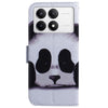 For Xiaomi Poco F6 Pro Coloured Drawing Flip Leather Phone Case(Panda)