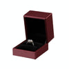 Brush PU Leather Jewelry Box Jewelry Gift Bag, Color: Date Red Ring Box