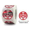 Wedding Happy Word Sticker Envelope Sealing Sticker Sugar Box Red Envelope Wedding Label, Diameter:, Colour: 38mm