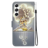 For Samsung Galaxy S24 5G Crystal Texture Colored Drawing Leather Phone Case(Sika Deer)