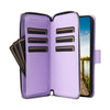 For Samsung Galaxy A14 Nine-card Slots Zipper Wallet Bag Leather Phone Case(Purple)