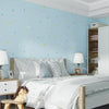 0.53 x 3m 3D Stars Moon Self-Adhesive Wallpaper Mediterranean Children Wall Sticker(1506 Light Blue)