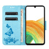For Samsung Galaxy A36 / A56 5G Butterfly Embossed Flip Leather Phone Case(Blue)