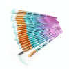20 in 1 Diamond Handle Eye Brush Multi-functional Makeup Brush, Pink+Blue Handle and Sky Blue Brush