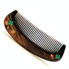 Sandalwood Comb Mother of Pearl Inlay Art Painted Comb