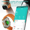ZGA W02 2.02 inch Screen Seconds Hand BT Call Smart Watch, Support Heart Rate / AI Voice Assistant / Sedentary Reminder(Orange)