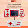 A12 3.0-Inch HD Colorful Screen Retro Handheld Game Console With 666 Built-In Games, Model: Double Black Blue