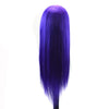 Practice Disc Hair Braided Mannequin Head Wig Styling Trimming Head Model(Purple)