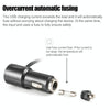 Cup Holder Car Charger Dual Cigarette Lighter 4USB Ports Charger Car MP3 Player (Blue)
