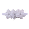 Ribbon Diamond Headband Newborn Hairband Girl Flower Head Children Hair Accessories(White)