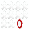 10pcs Clear Acrylic Christmas Decoration Hangers DIY Blank Xmas Tree Ornament With Rope, Style: Snowman