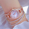 BS Bee Sister FA1679  Ladies Diamond Chain Watch Cute Small Round Watch With Calendar(Rose Gold)