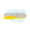 Shock Absorption Thickening Slow Rebound Soft and Comfortable Wicking Insole, Size:S(Yellow Bottom Suede Gray)