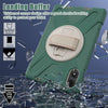 For Xiaomi Redmi Pad Pro 12.1 Rotatable Holder Silicone Hybrid PC Tablet Case with Shoulder Strap(Emreald Green)