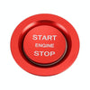 Car Engine Start Key Push Button Ring Trim Metal Sticker Decoration for Land Rover/Jaguar (Red)