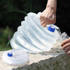 PE Folding Water Bag Shrink Bucket Outdoor Portable Water Bottle, Capacity: 10L(Blue Cover)