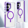 For Samsung Galaxy S25 Ultra 5G Dual-Color Clear Acrylic Hybrid TPU MagSafe Phone Case(Purple)