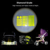 Bicycle Honeycomb Reflective Sticker Night Reflective Logo Grid Stripe Warning Strip(Fluorescent Yellow)