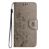 For Samsung Galaxy A36 5G Butterfly Flower Pattern Flip Leather Phone Case(Grey)