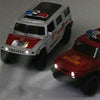 1:36 Off-road Police Car Ambulance Model Boy Car Toy With Sound and Light(Black)