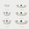 22 PCS / Set CLS Portable Stainless Steel Dinner Plate Outdoor Camping Cutlery