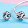 S925 Sterling Silver 26 English Letter Beads DIY Bracelet Necklace Accessories, Style:J