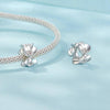 S925 Sterling Silver Plated with Platinum Butterfly Orchid Flower Beads(SCC2887)