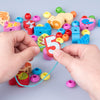 60 PCS / Set Number+Animal Children Stringing Threading Toys Early Education Cognitive Wooden Beads