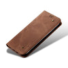 For Huawei Y9 (2019) Denim Texture Casual Style Horizontal Flip Leather Case with Holder & Card Slots & Wallet(Brown)