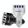 KC08 4 in 1 Cigarette Lighter Conversion Plug Multi-function USB Car Fast Charger(White)