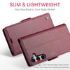 For Samsung Galaxy S25 5G CaseMe 023 Butterfly Buckle Litchi Texture RFID Anti-theft Leather Phone Case(Red)