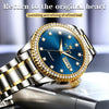 OLEVS 7003 Men Multifunctional Waterproof Mechanical Watch(Gold + Blue)