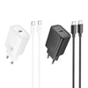 hoco N60 PD20W Type-C Charger Set with 1m Type-C to Type-C Cable, Specification:EU Plug(White)