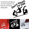10PCS Reflective Funny Text Do Not Touch My Car Car Sticker(White)