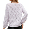 V-neck Sweater Women Autumn and Winter Loose Knitted Bottoming Shirt, Size: S(Light Purple)