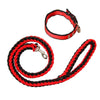 Braided Dog Lead, L, Red & Black - Strong, Durable & Comfortable