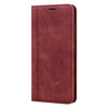 For Xiaomi Redmi 9A Frosted Business Magnetic Horizontal Flip PU Leather Case with Holder & Card Slot & Lanyard(Brown)