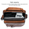 WEIXIER 8642 Men Business Retro PU Leather Handbag Crossbody Bag (Brown)