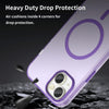 For iPhone 15 Plus MagSafe Frosted Translucent TPU + PC Full Coverage Phone Case(Dark Purple)