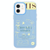 For iPhone 12 Skin Feeling Jelly TPU Hybrid PC Phone Case(Shop Line Draft Blue)