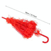 Wedding Parties Bridal Lace Cotton Umbrella Dancing Photography Prop Umbrella(Orange)