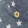 MZ7938 Spring Small Star Pattern Children Basin Hat Sun Hat, Size: L (52cm)(Light Denim Blue)