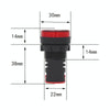 220V AD16-22D / S 22mm LED Signal Indicator Light Lamp(White)