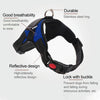 Dog Walking Chest Strap, Medium, Black - Breathable Canvas, No Pull