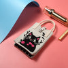 Cat Knitted Mini Crossbody Phone Bag For 6.9 inch and Below Phones(White)