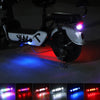 Motorcycle Bicycle Charging Strobe Decorative Warning Tail Light(Red Blue Light)
